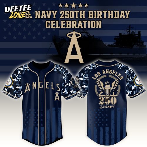 Los Angeles Angels x US Navy 250th Birthday Edition 3D Baseball Jersey