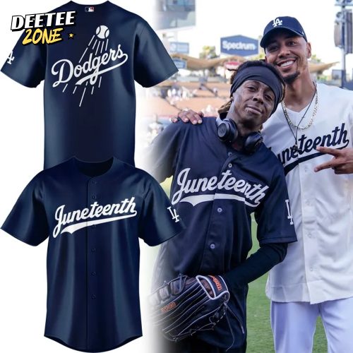 Los Angeles Dodgers Juneteenth Special Navy Baseball Jersey