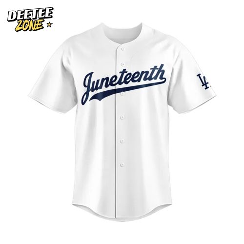 Los Angeles Dodgers Juneteenth Special White Baseball Jersey