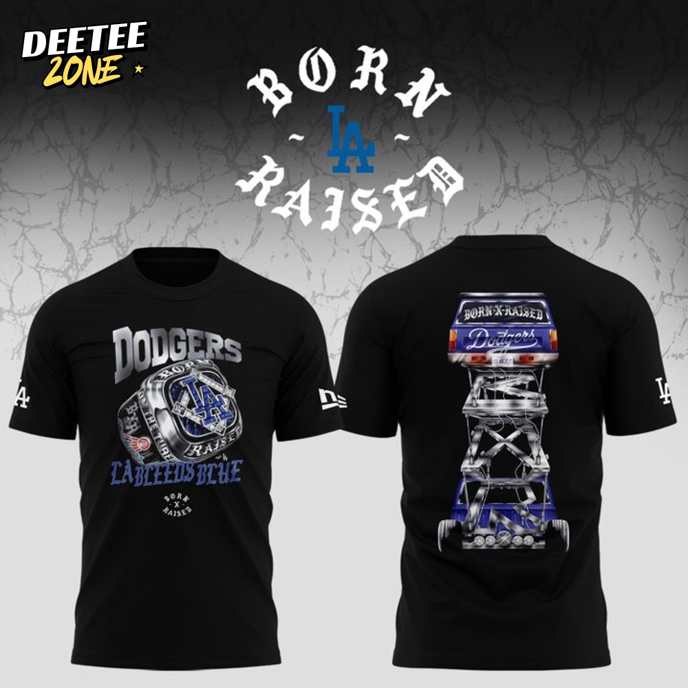 Los Angeles Dodgers x Bornxraised 2025 Special Black Tee Los Angeles Dodgers x Bornxraised 2025 Special Black Tee