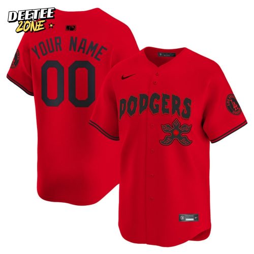 Los Angeles Dodgers x Stranger Things Special Edition Custom Red Jersey
