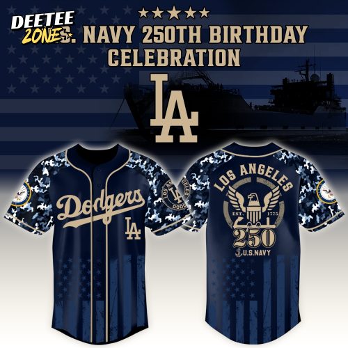 Los Angeles Dodgers x US Navy 250th Birthday Edition 3D Baseball Jersey