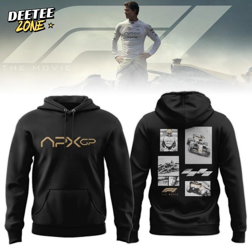 Mercedes F1 Team x F1 The Movie 2025 APXGP Brad Pitt Custom Black Hoodie