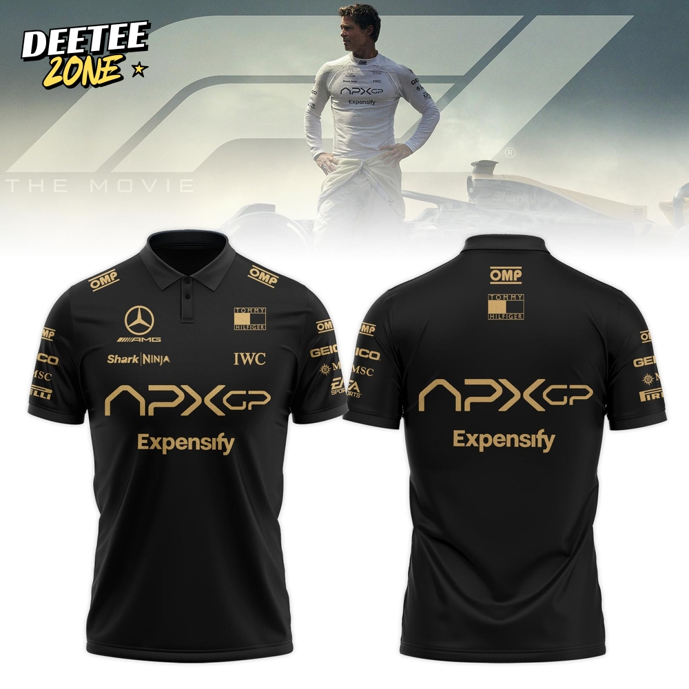 Mercedes F1 Team x F1 The Movie 2025 APXGP Brad Pitt Custom Polo Mercedes F1 Team x F1 The Movie 2025 APXGP Brad Pitt Custom Polo