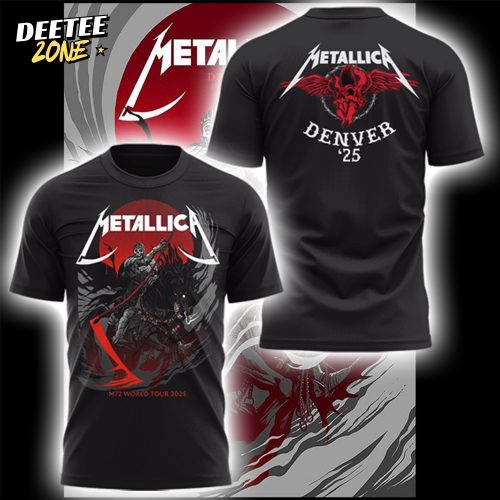 Metallica M72 World Tour Denver ’25 Limited Black Shirt