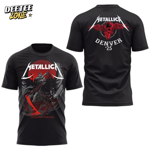 Metallica M72 World Tour Denver ’25 Limited Black Shirt