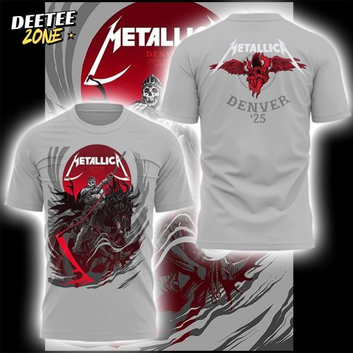 Metallica M72 World Tour Denver ’25 Limited Gray Shirt