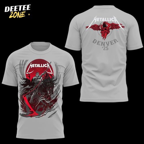 Metallica M72 World Tour Denver ’25 Limited Gray Shirt
