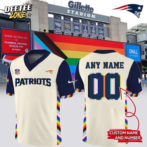 New England Patriots x Celebrate Pride Month 2025 Personalized Football Jersey