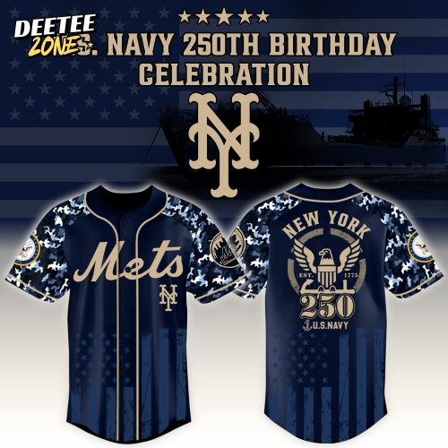 New York Mets x US Navy 250th Birthday Edition 3D Baseball Jersey