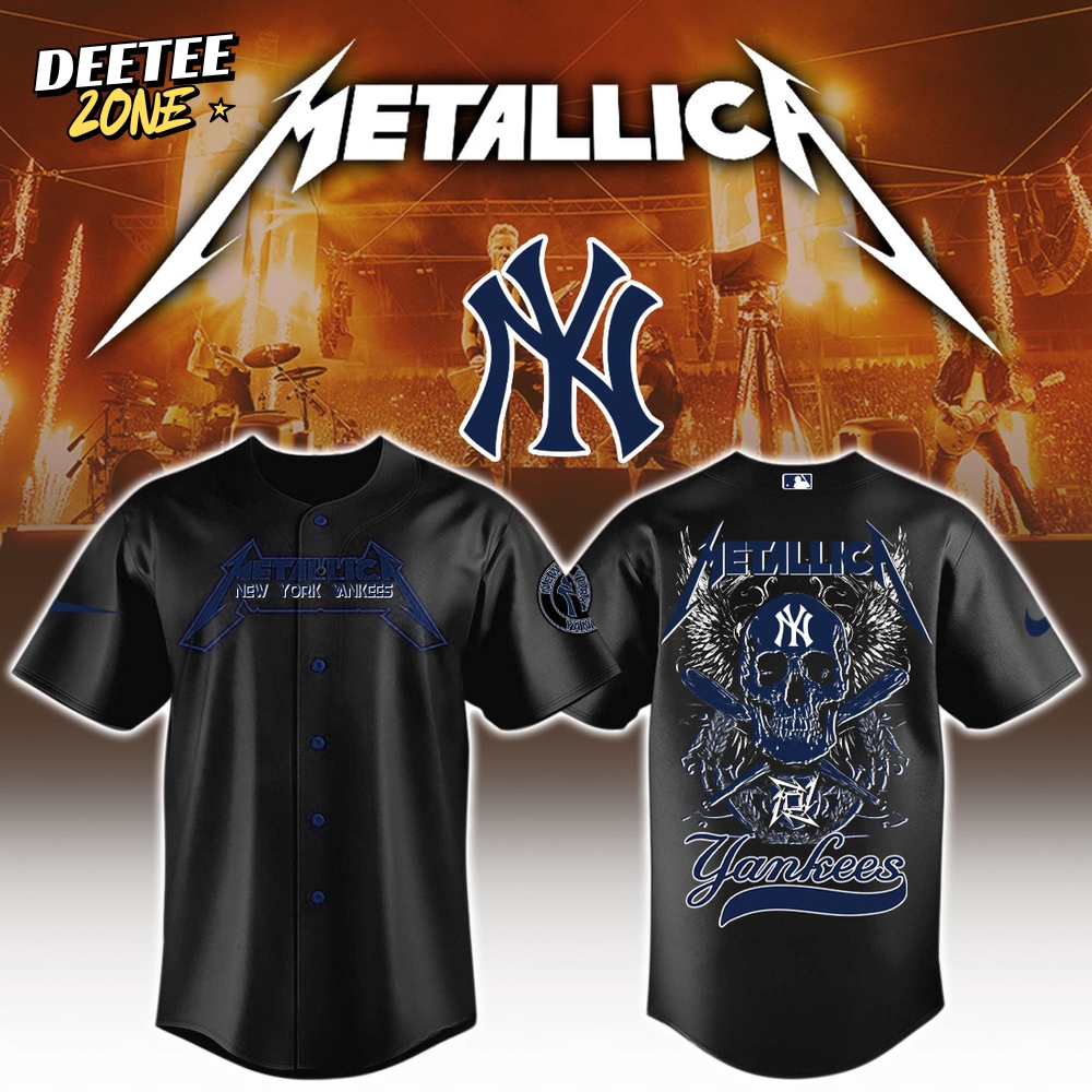 New York Yankees MLB x Metallica Jersey Limited Edition New York Yankees MLB x Metallica Jersey Limited Edition