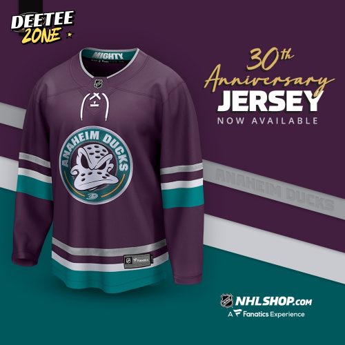 Nhl Anaheim Ducks Hockey Jersey Custom Celebrating 30 Years