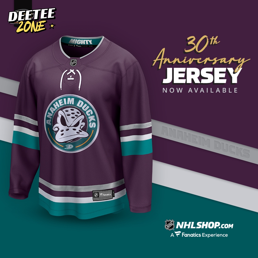 Nhl Anaheim Ducks Hockey Jersey Custom Celebrating 30 Years Nhl Anaheim Ducks Hockey Jersey Custom Celebrating 30 Years