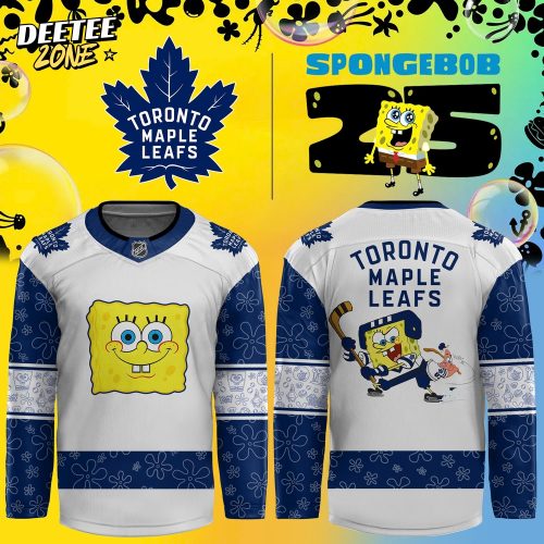 Nhl Toronto Maple Leafs Hockey Jersey Custom Spongebob