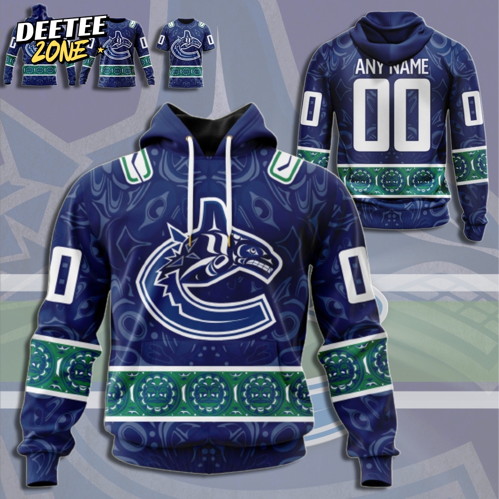Nhl Vancouver Canucks Hoodie Custom Canadian Aboriginal Art Nhl Vancouver Canucks Hoodie Custom Canadian Aboriginal Art