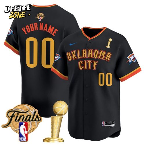 Oklahoma City Thunder 2025 Champions Spcial Edition Black Baseball Jersey