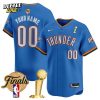Oklahoma City Thunder 2025 Champions Spcial Edition Black Gold Baseball Jersey