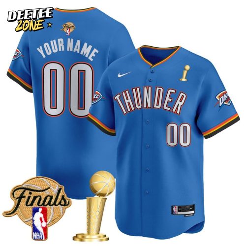 Oklahoma City Thunder 2025 Champions Spcial Edition Blue Baseball Jersey