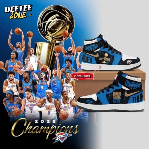 Oklahoma City Thunder 2025 NBA Champions “Won for the City” Limited Edition Air Jordan 1 Sneaker