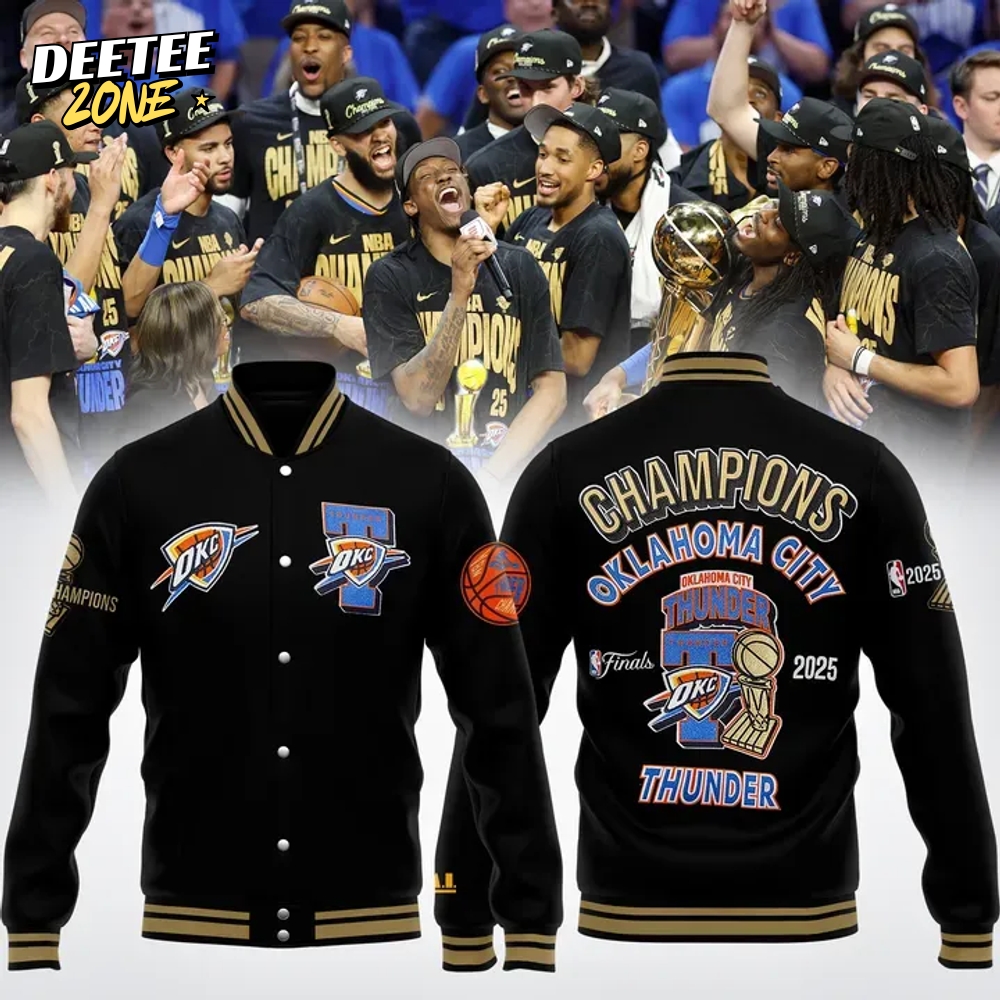 Oklahoma City Thunder 2025 NBA Champions "Won for the City" Limited Edition Baseball Jacket Oklahoma City Thunder 2025 NBA Champions "Won for the City" Limited Edition Baseball Jacket