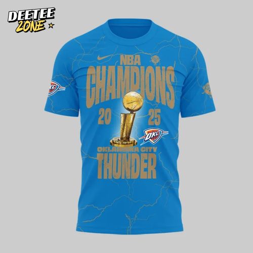 Oklahoma City Thunder NBA Champions 2025 Blue Tee