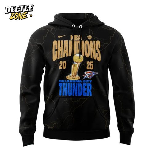 Oklahoma City Thunder NBA Champions “Won For The City” 2025 Black Hoodie