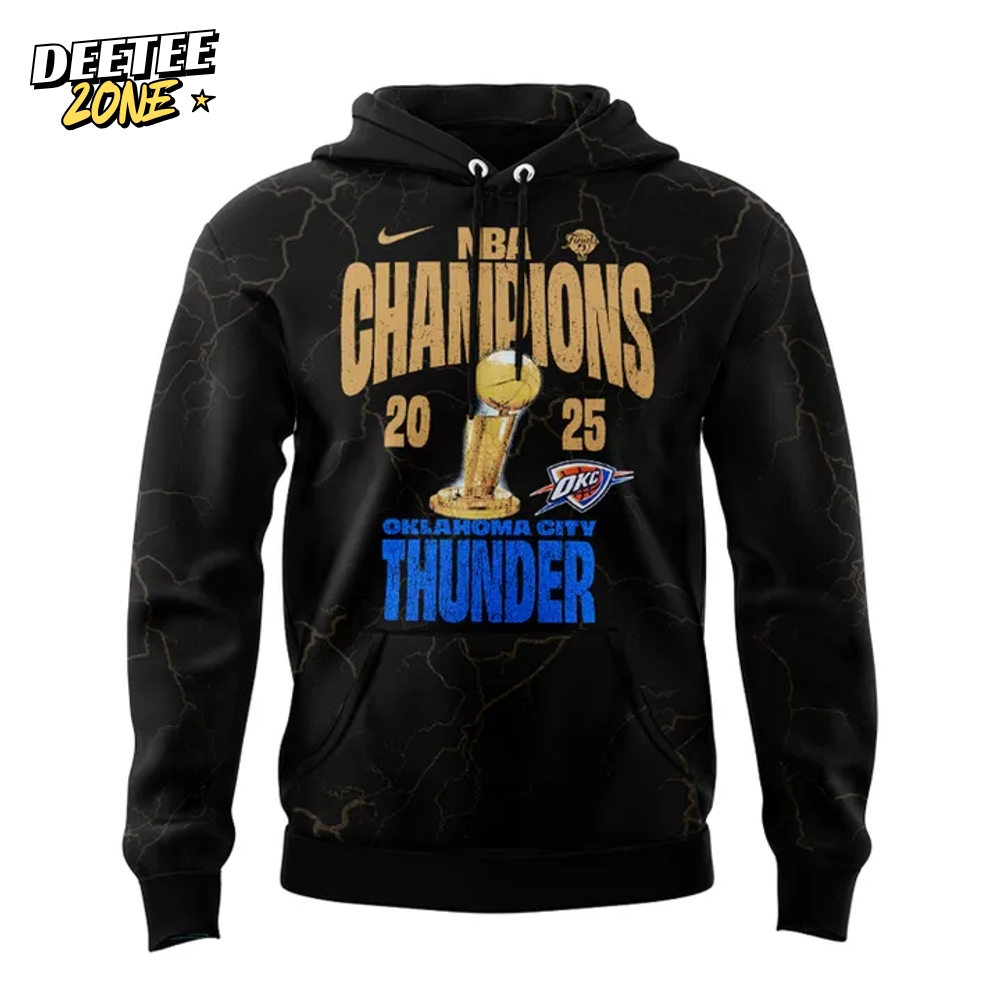 Oklahoma City Thunder NBA Champions "Won For The City" 2025 Black Hoodie Oklahoma City Thunder NBA Champions "Won For The City" 2025 Black Hoodie
