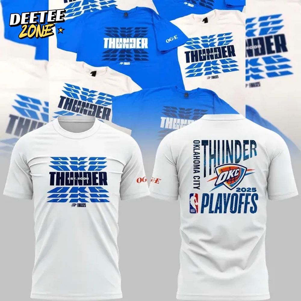 Oklahoma City Thunder NBA Finals 2025 "Thunder Up" Special New White Shirt Oklahoma City Thunder NBA Finals 2025 "Thunder Up" Special New White Shirt