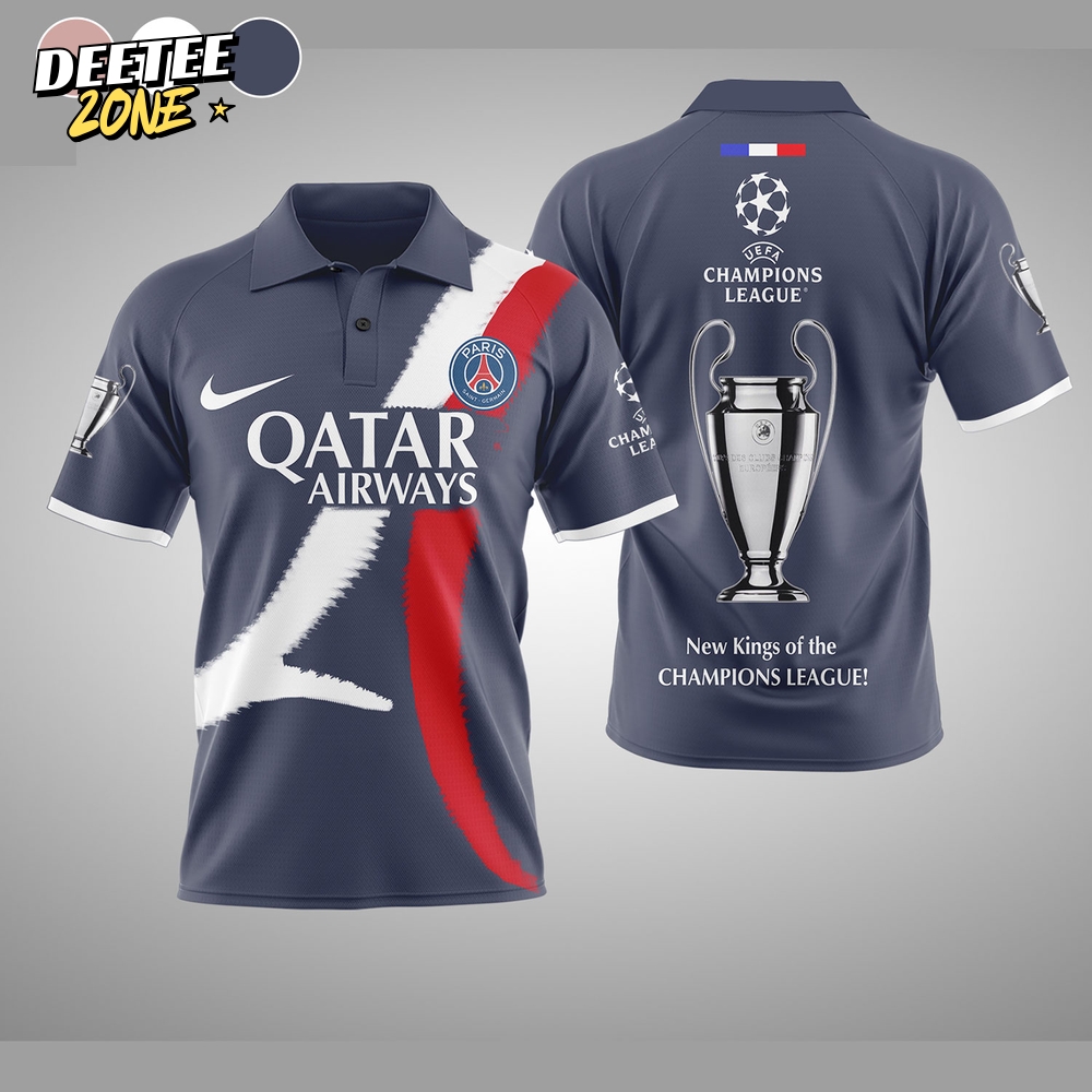 Paris Saint Germain "New King of Champions League" Special Navi Polo Shirt Paris Saint Germain "New King of Champions League" Special Navi Polo Shirt