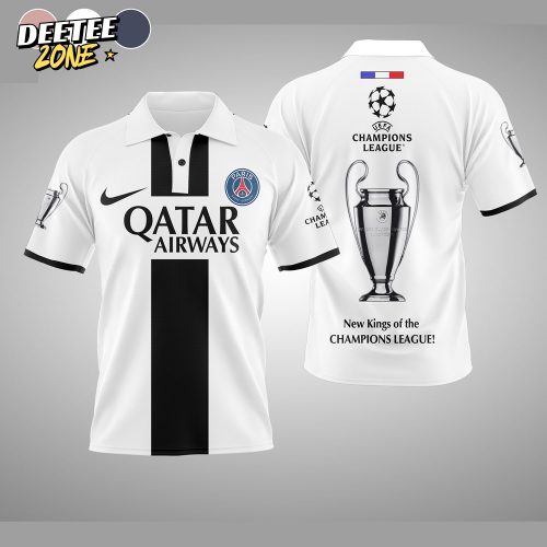 Paris Saint Germain “New King of UCL” White Polo Shirt