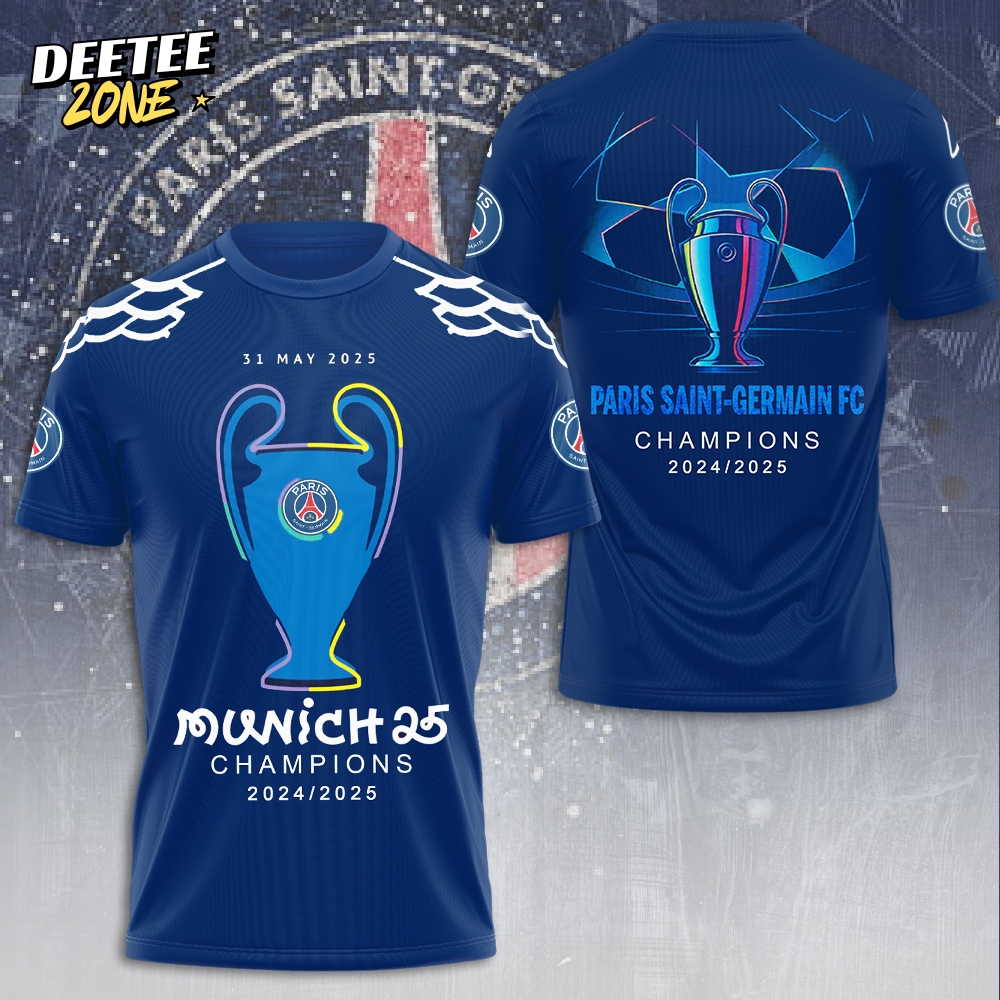 Paris Saint-Germain FC Champions UEFA Champions League 2025 Shirt Paris Saint-Germain FC Champions UEFA Champions League 2025 Shirt