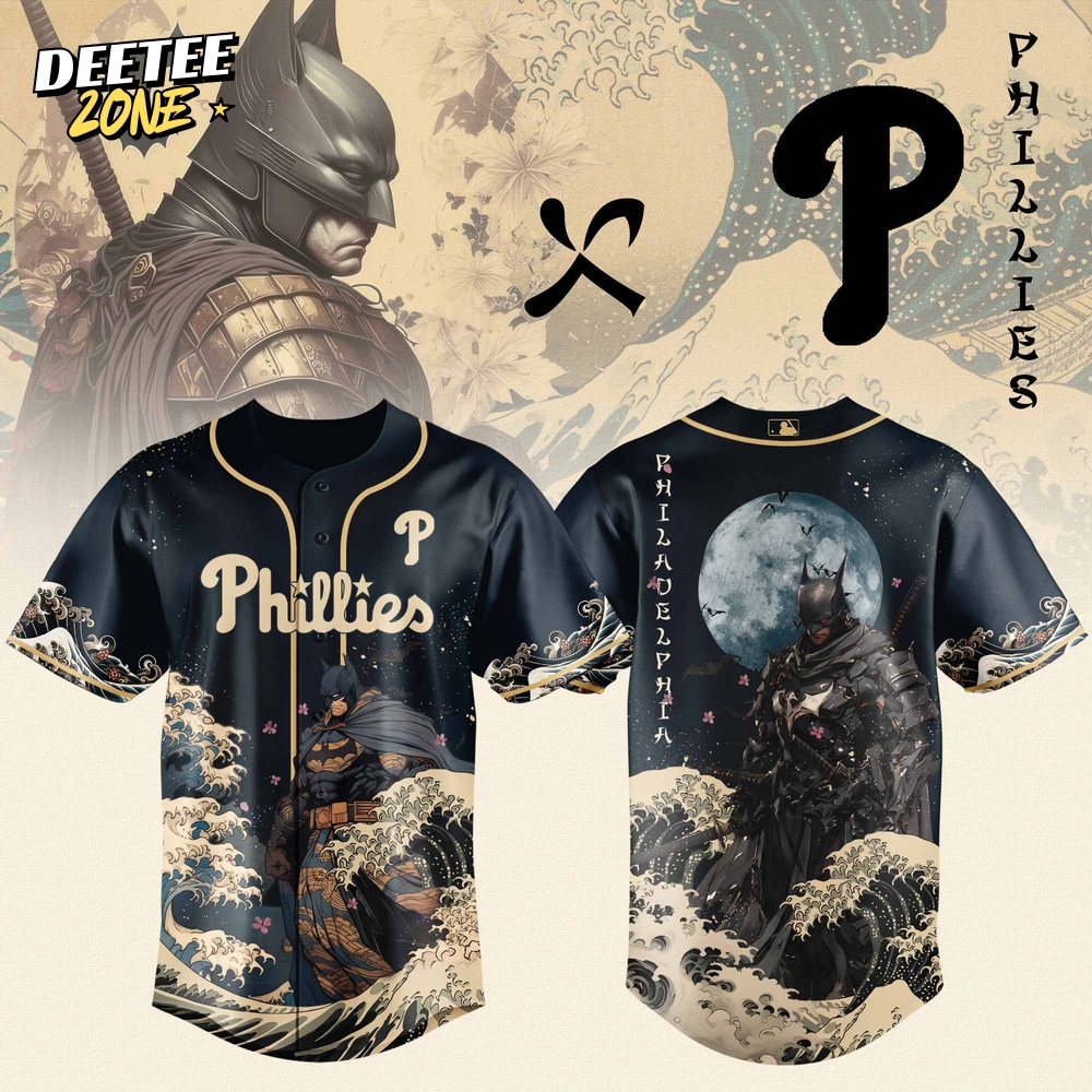 Philadelphia Phillies MLB x Batman The legend of Gotham Jersey 2025 Philadelphia Phillies MLB x Batman The legend of Gotham Jersey 2025