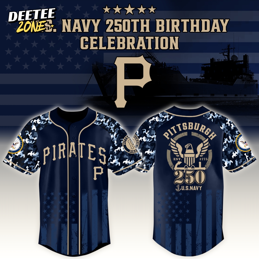 Pittsburgh Pirates x US Navy 250th Birthday Edition 3D Baseball Jersey Pittsburgh Pirates x US Navy 250th Birthday Edition 3D Baseball Jersey