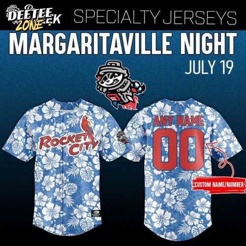 Rocket City Trash Pandas x Margaritaville Night 2025 Special Baseball Jersey