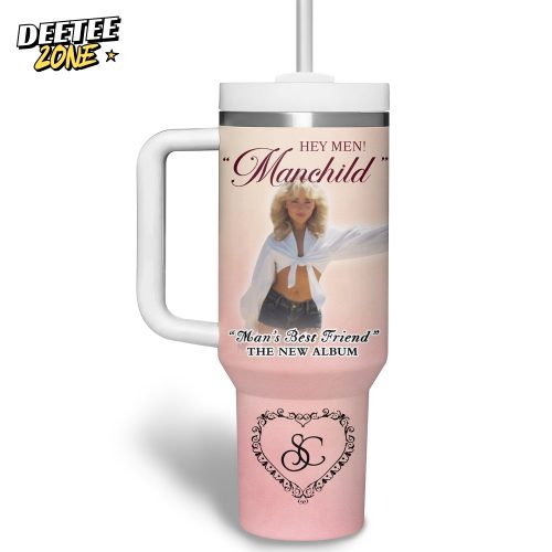 Sabrina Carpenter Manchild New MV Custom Tumbler 40oz with Handle