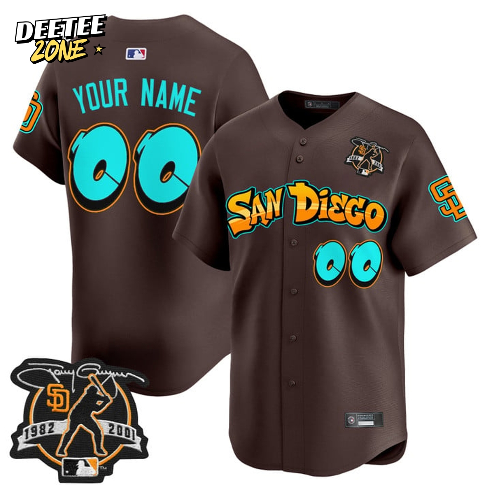 San Diego Padres 'Graffiti Barrio Edition' Special Brown Baseball Jersey San Diego Padres 'Graffiti Barrio Edition' Special Brown Baseball Jersey
