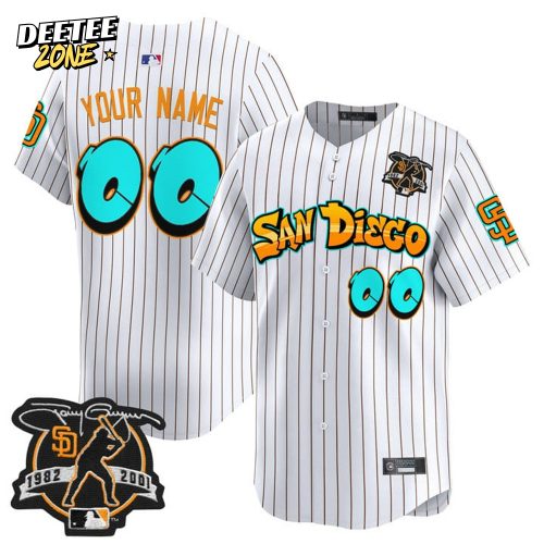San Diego Padres ‘Graffiti Barrio Edition’ Special White stripes Baseball Jersey