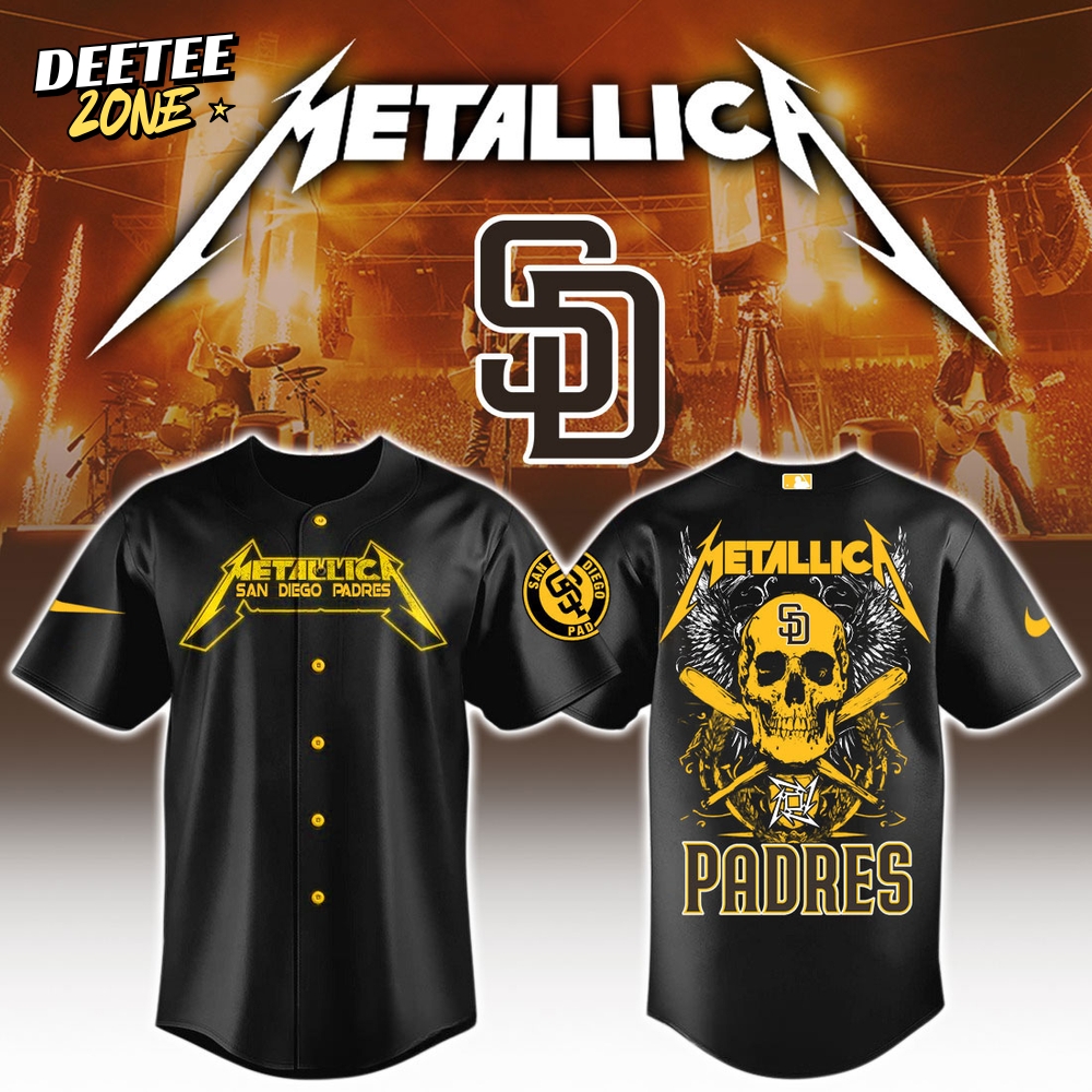 San Diego Padres MLB x Metallica Jersey Limited Edition San Diego Padres MLB x Metallica Jersey Limited Edition