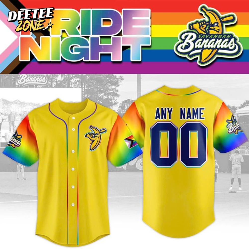Savannah Bananas 2025 Pride Month Special Baseball Yellow Jersey Savannah Bananas 2025 Pride Month Special Baseball Yellow Jersey