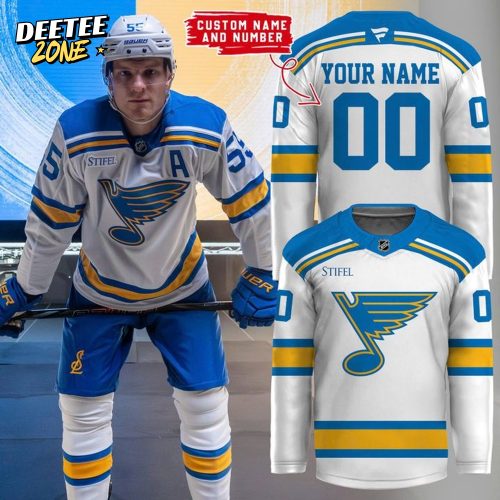 St. Louis Blues Remixed Remastered Reborn Away Hockey Jersey