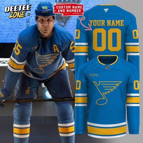 St. Louis Blues Remixed Remastered Reborn Home Hockey Jersey