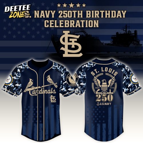 St. Louis Cardinals x US Navy 250th Birthday Edition 3D Baseball Jersey