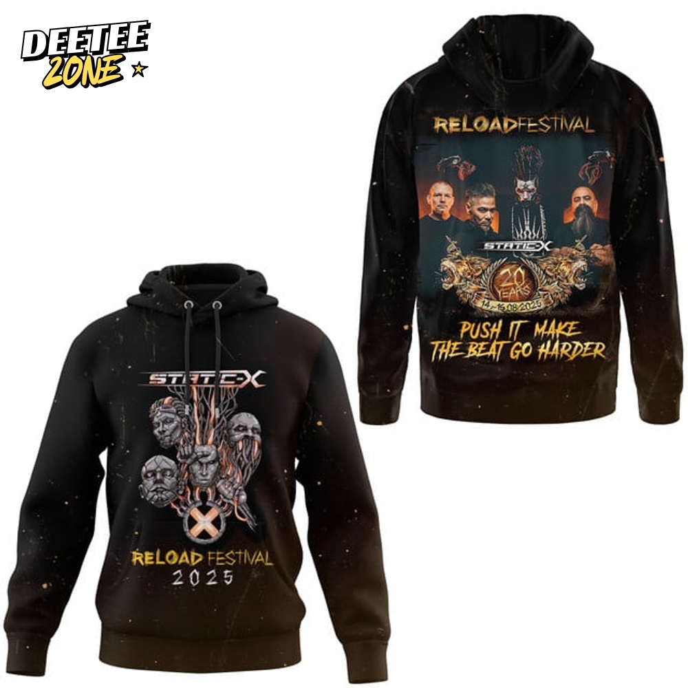 Static-X Band Reload Festival 2025 Premium Hoodie Static-X Band Reload Festival 2025 Premium Hoodie
