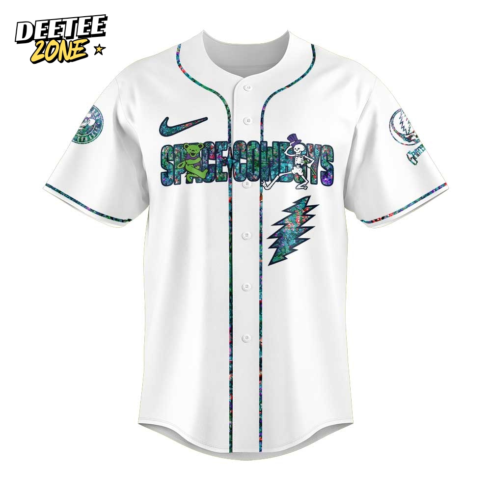 Sugar Land Space Cowboys Grateful Dead Night Special Baseball Jersey Sugar Land Space Cowboys Grateful Dead Night Special Baseball Jersey