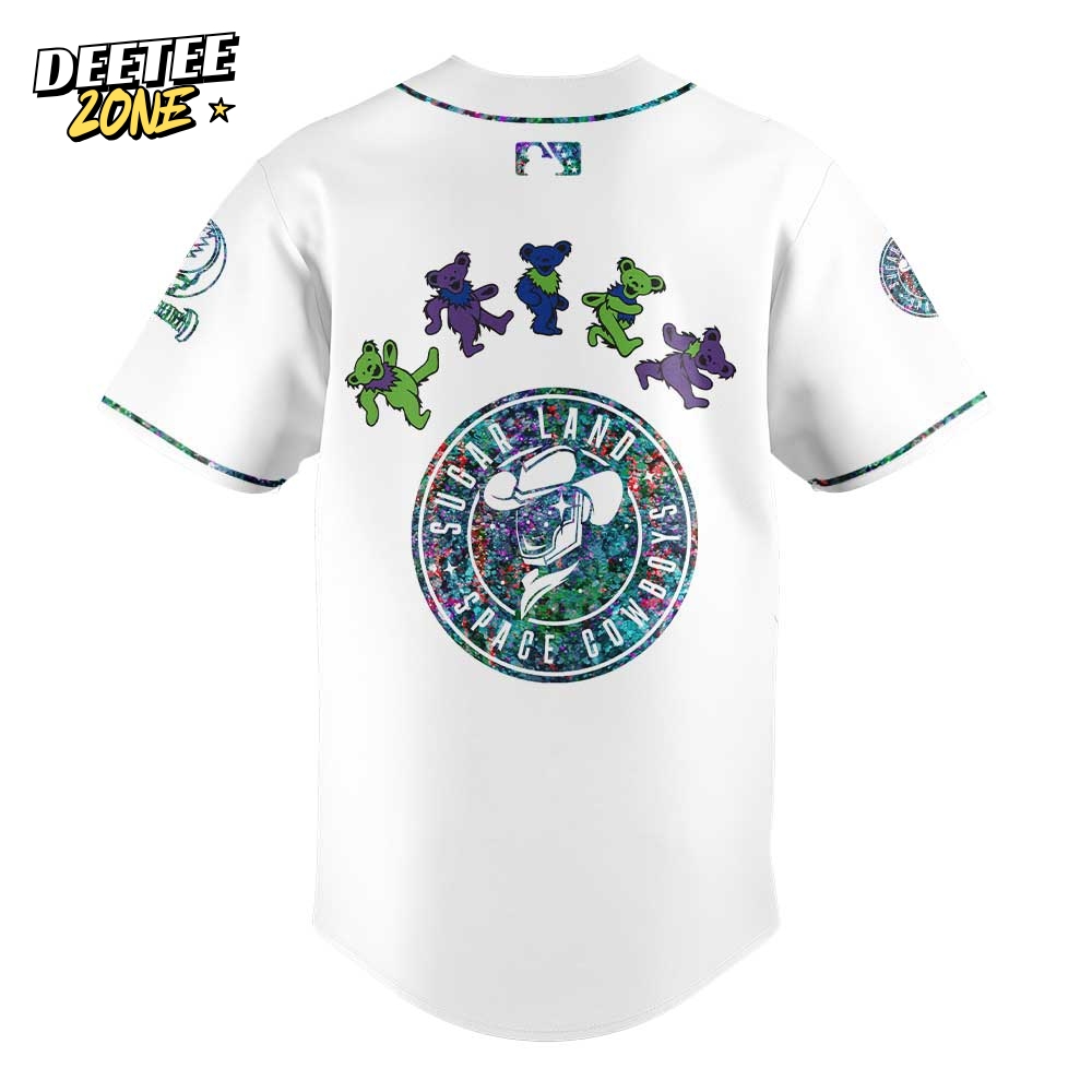 Sugar Land Space Cowboys Grateful Dead Night Special Baseball Jersey Sugar Land Space Cowboys Grateful Dead Night Special Baseball Jersey