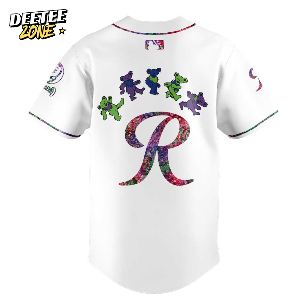 Tacoma Rainiers Grateful Dead Night Special Baseball Jersey Tacoma Rainiers Grateful Dead Night Special Baseball Jersey