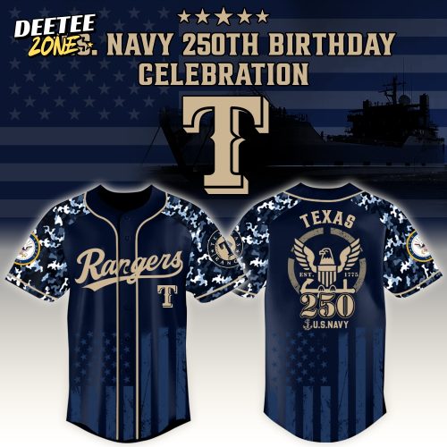 Texas Rangers x US Navy 250th Birthday Edition 3D Baseball Jersey
