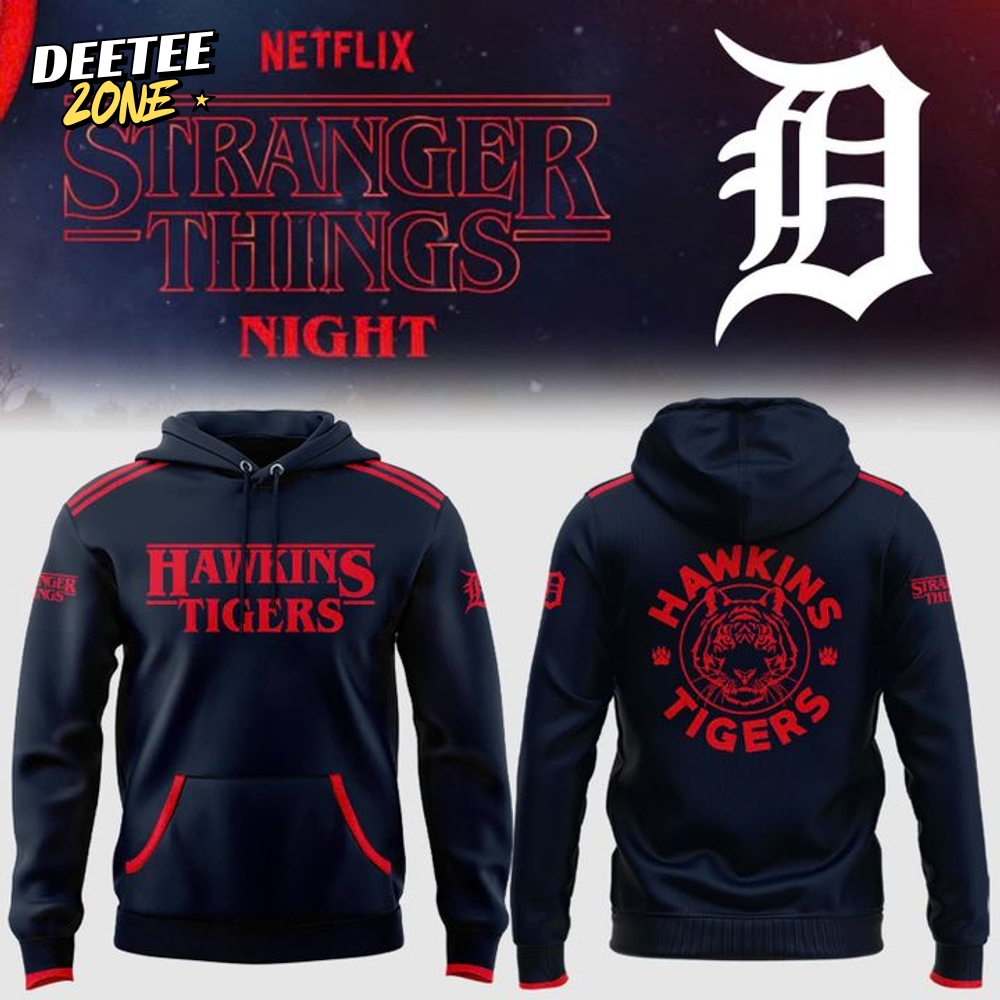 Tigers Stranger Things Night Hoodie Special Edition Tigers Stranger Things Night Hoodie Special Edition