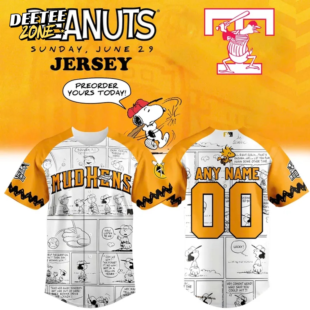 Toledo Mud Hens x Peanuts Limited Edition 2025 Baseball Jersey Toledo Mud Hens x Peanuts Limited Edition 2025 Baseball Jersey