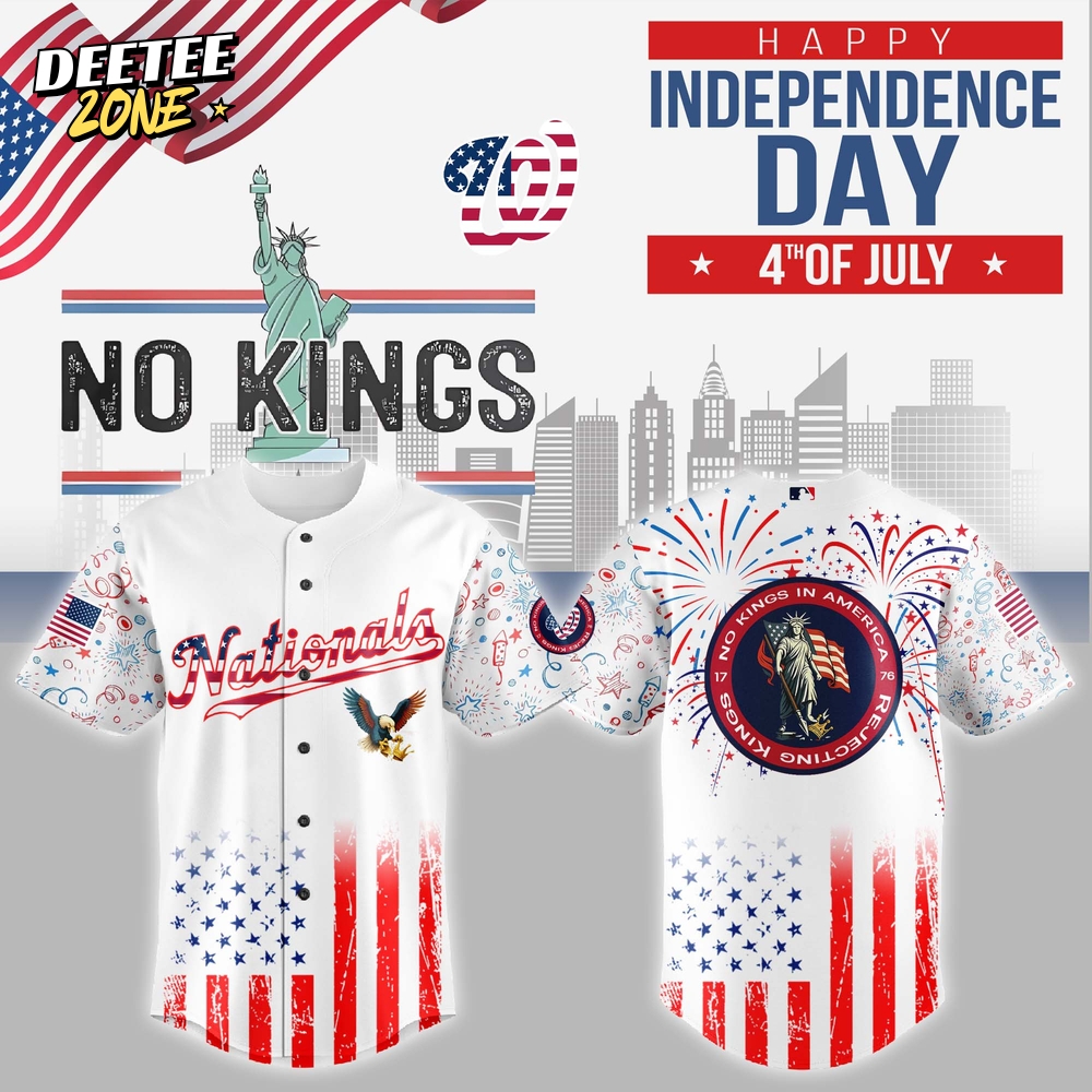 Washington Nationals MLB x 4th of July x No Kings Jersey 2025 Washington Nationals MLB x 4th of July x No Kings Jersey 2025